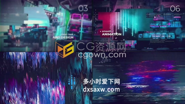 数字信息宣传片未来科技网络技术介绍视频现代动态故障动画效果-AE模板下载