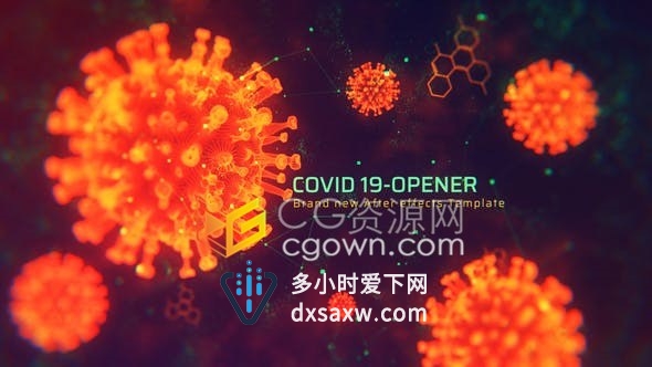 COVID-19新冠肺炎全球病例介绍视频病毒迅速蔓延危机疫情宣传动画-AE模板下载