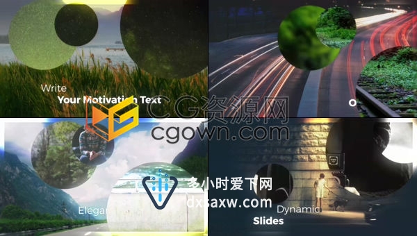 4K大气镜头快速弹出圆圈过渡效果展示旅游宣传现代企业介绍视频-AE模板下载