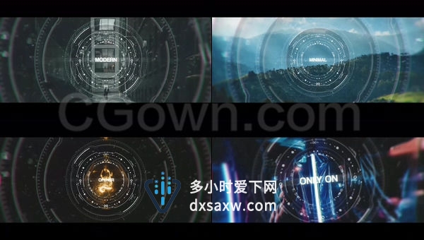 镜头拉伸快速切换企业宣传电影开场片头模板下载-AE模板