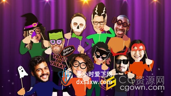有趣古怪摄影棚道具场景展示节日趣味动画制作公司活动年会搞笑视频-AE模板
