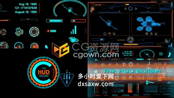 111+种高科技HUD信息图未来主义界面数据数字雷达科幻宇宙飞船-AE模板下载