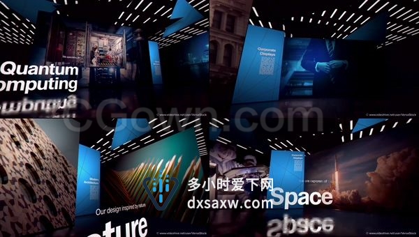 商业广播新闻包装企业博览会公司信息图表金融贸易活动视频幻灯片-AE模板下载