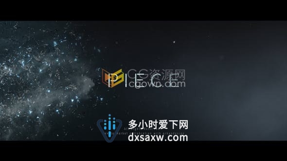 金属文字标题动画粒子烟雾爆炸效果沉重悬念电影预告片宣传视频-AE模板下载
