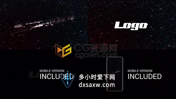 黑色机械动画高科技数字简短标志介绍游戏亮点广告演示片头视频-AE模板下载
