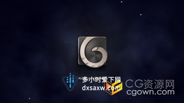 黑暗中三维流体金属质感logo标志高光展示片头-AE模板下载