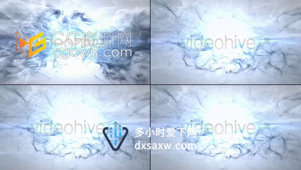 旋转粒子标志烟熏特效演绎LOGO片头炫酷动画-AE模板下载
