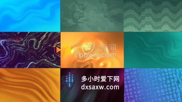 10种彩色信息图形背景波浪涟漪状运动图形动画背景-AE模板