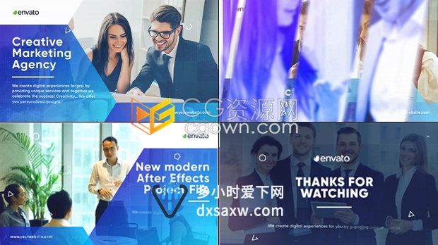 创意图文动画幻灯片AE模板下载企业商业宣传公司会议活动介绍视频