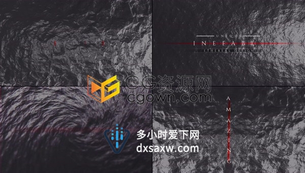 黑白抽象海洋灵感电影介绍标题预告片介绍视频动画制作-AE模板下载