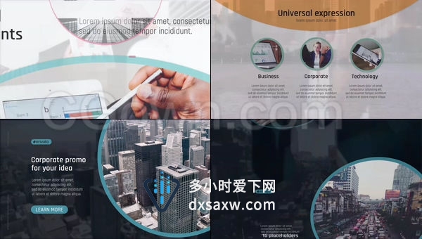 商务演示企业宣传片产品介绍商业展会活动服务促销展示视频-AE模板