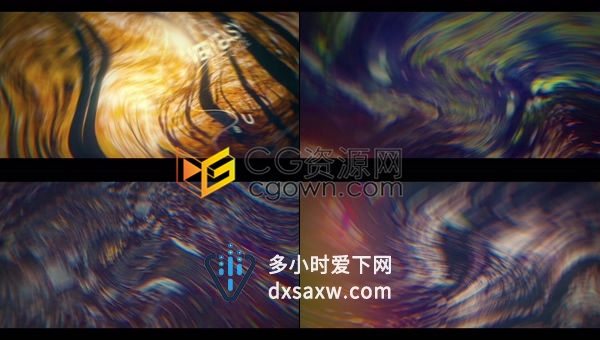 超炫酷的企业宣传片故障扭曲转场过渡特效幻灯片-AE模板下载