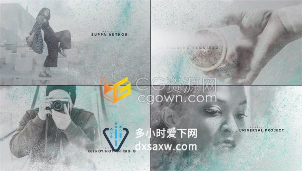 创建独特愉悦艺术感环境氛围大气时尚抽象粒子特效标题开场白-AE模板