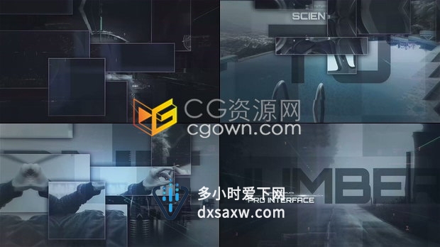 数字世界科学研究游戏推广高科技视差介绍幻灯片宣传视频-AE模板下载