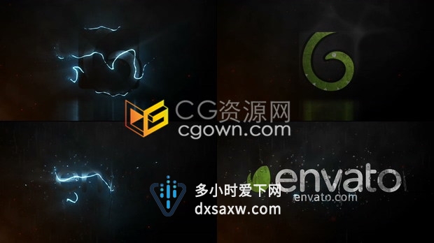 雨水风暴闪电雷击光线动画演绎LOGO视频片头效果制作工程-AE模板下载