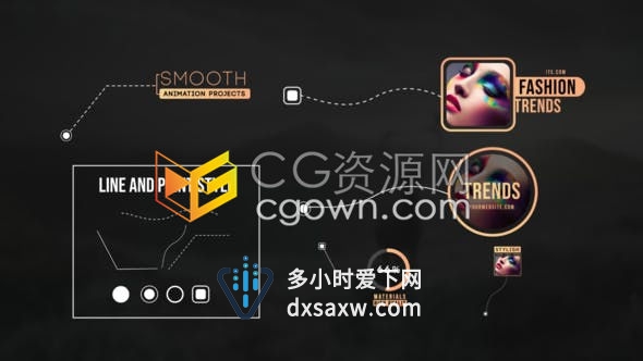 AE模板-14+种呼叫线条独特的Callout注解字幕标注标题