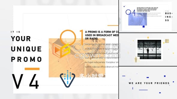企业宣传片公司办公环境介绍演示商务会议活动营销视频展示系列AE模板V4