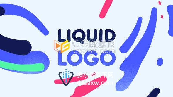 MG流体线条形状动画LOGO标志演绎视频片头效果制作工程-AE模板下载