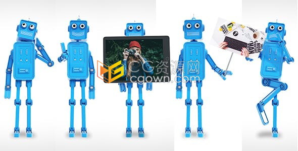 3D卡通机器人角色动画讲解介绍视频科技公司产品推广宣传片-AE模板下载