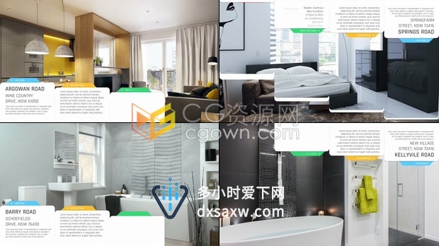 房地产介绍楼房促销酒店介绍幻灯片视频效果制作工程文件-AE模板下载