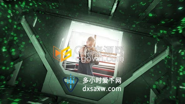 健身搏击极限运动体育栏目快速介绍3D开场白-AE模板下载