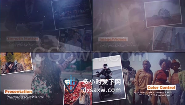 商务演示企业介绍图像文字动画展示晕染特效AE模板下载