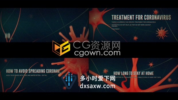 新型冠状病毒肺炎介绍视频制作AE模板生物学(2019-nCoV)感染流行病宣传
