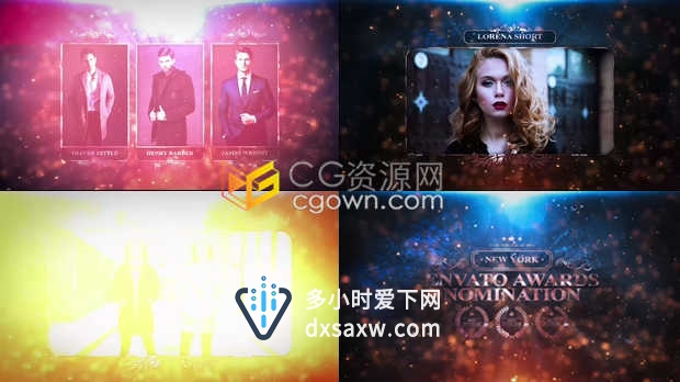 晚会典礼奢侈品奖项电影提名光斑粒子动画效果宣传视频制作-AE模板下载