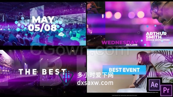 商务演讲企业会议培训活动产品推广商业广告宣传片-PR预设AE模板下载