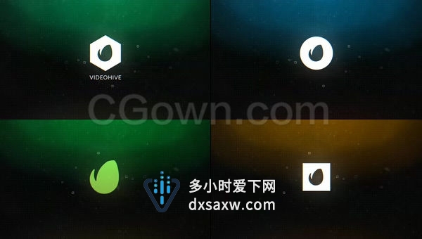 数字故障标志展示科幻介绍游戏介绍技术企业LOGO动画-AE模板下载