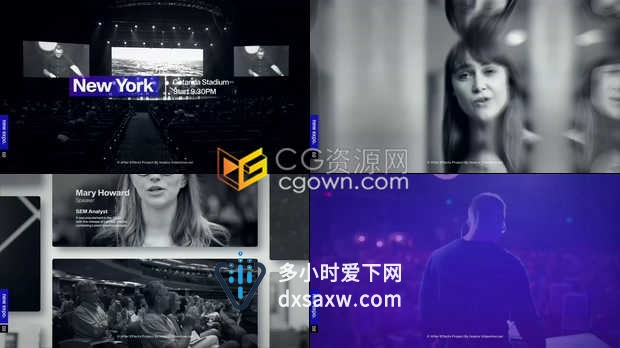 世界博览会活动宣传幻灯片企业商务会议介绍视频动画效果制作-AE模板下载