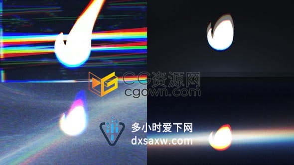 故障画面坏信号干扰特效LOGO标志片头动画效果视频-AE模板下载