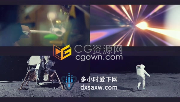 史诗大气影视视频预告片闪耀空间感粒子标题文字片头-AE模板下载
