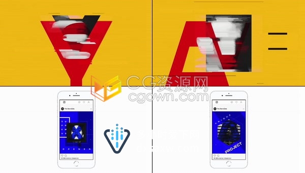 快闪节奏介绍图形动画文字图片展示效果宣传视频片头制作-AE模板下载