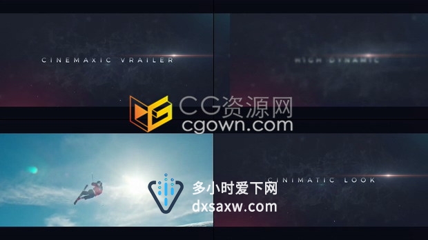 动作悬念电影金属感粒子标题影视预告片头-AE模板下载