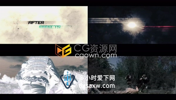 电影预告片制作军事战争动作大片电影介绍标题动画宣传视频效果-AE模板下载