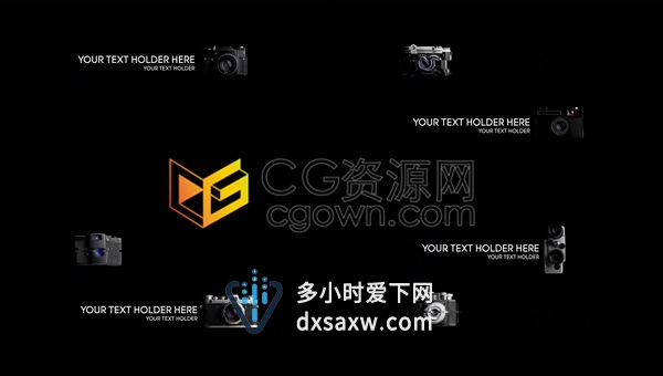 复古相机翻转变形演绎简约印刷标题包装动画-AE模板下载