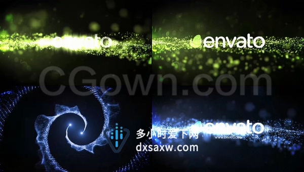 唯美粒子螺旋状快速演绎LOGO动画-AE模板下载