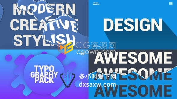 20组MOGRTs效果文字介绍宣传背景标题动画包括PR预设与AE模板下载