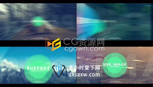 图文快速转场视觉差特效商务演示公司介绍动态开场幻灯片-AE模板下载