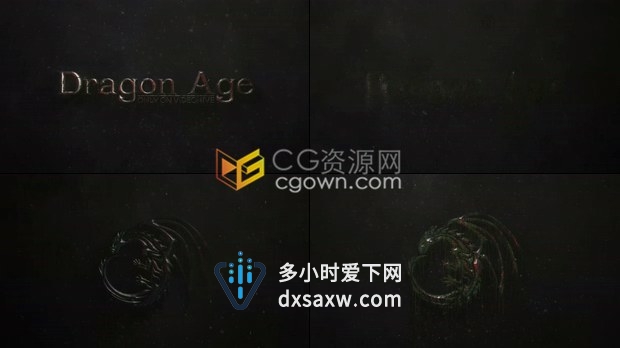 古代冒险金属锈文字标题LOGO烟雾特效视频片头制作-AE模板