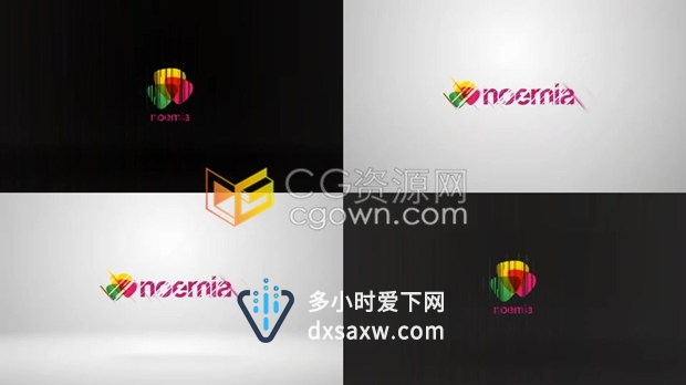 毛刺故障线条动画效果高科技公司logo宣传视频片头-AE模板