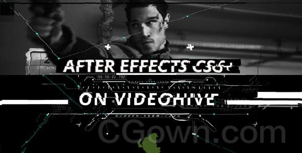 多用途小工具启动故障Glitch游戏网络时尚体育宣传片-AE模板下载