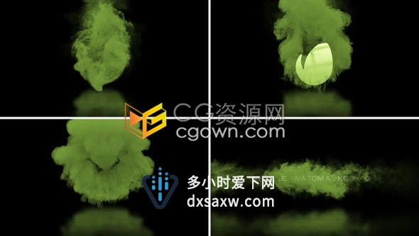 神秘烟雾粒子标志动态动画烟雾轨迹LOGO片头-AE模板