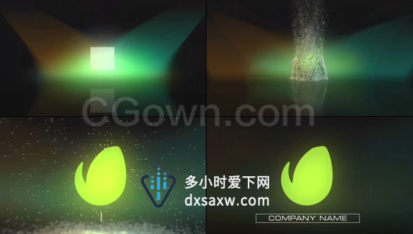 水花飞溅流体冲击模拟动画演绎时尚标志LOGO短频道开场白AE模板下载
