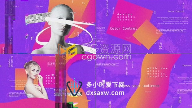 明亮彩色线条图形动画4K分辨率时尚夏季运动视频开场宣传片头-AE模板下载