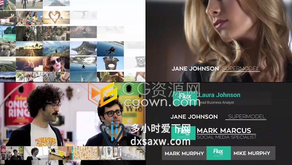 创意网格过渡屏幕图形包模板现代大气视频墙全屏过渡效果包装宣传片-AE模板
