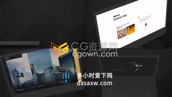 3D场景APP应用程序演示网站页面介绍产品展示-AE模板下载