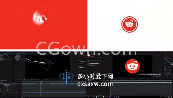 AE教程-创建一个真正酷的Reddit logo动画