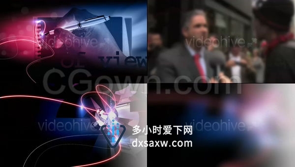 节目包装访谈脱口秀企业新闻电视栏目广播设计包装-AE模板下载